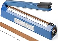 Vista 7 de Sellador térmico por impulso de 12 pulgadas, sellador de bolsas de polietileno manual para bolsas de plástico, bolsas de polietileno con agarre