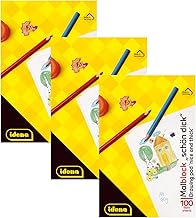 Idena Idena 10390 Colouring Pad, DIN A4, 100 Sheets, 70 g/m², Beautiful Thick, Pack of 3, White