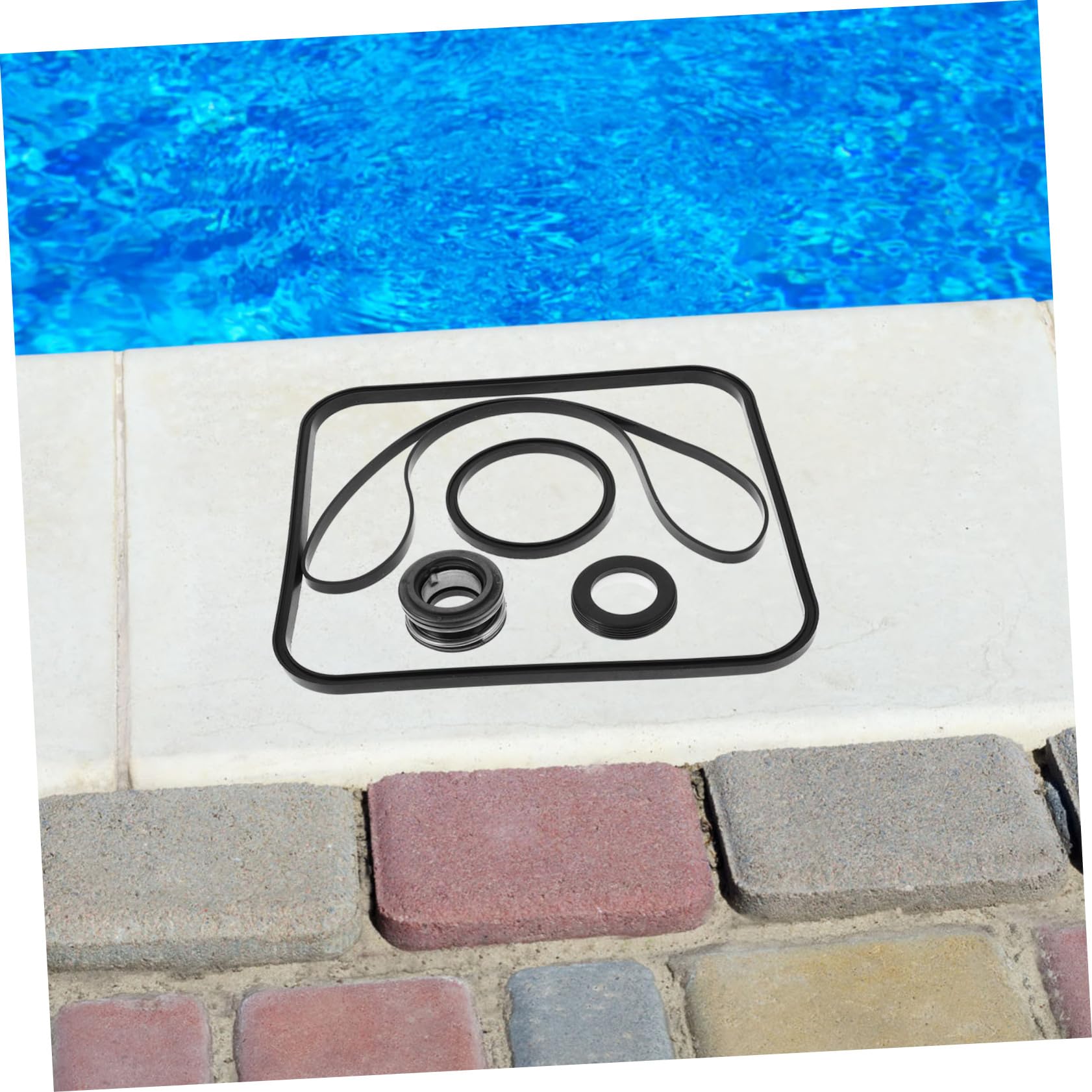 YARNOW 5 Juegos Sellos para De Piscina Reemplazo De Tapa De Piscina Suministros para De Piscina Anillos De Sellado De Goma Anillo De Goma para Piscina Caucho Black