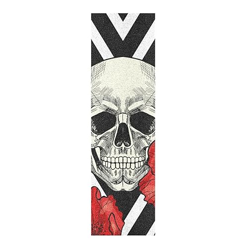 Vista 58 de Abstracto Negro Gris Geométrico Skateboard Grip Tape 33x9inch Papel de lija Longboard Scooter Griptape Diseño antideslizante y anti-desgarro