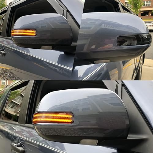 Vista 6 de Luces LED secuenciales de marcador de espejo lateral compatibles con Toyota Tacoma Truck 2012-2015 con espejo de remolque intermitente (12-15)