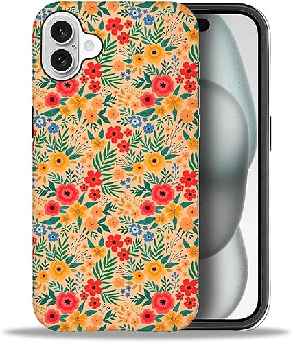Miniatura 82 de Funda para iPhone 11 Pro Max, flores rojas coloridas 2 en 1, carcasa rígida + silicona, a prueba de golpes, protección contra caídas compatible con
