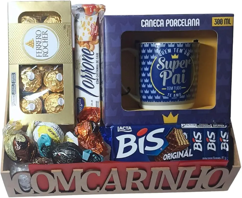 Cesta Super Pai para Presentear o Pai, Dia dos Pais, Aniversário