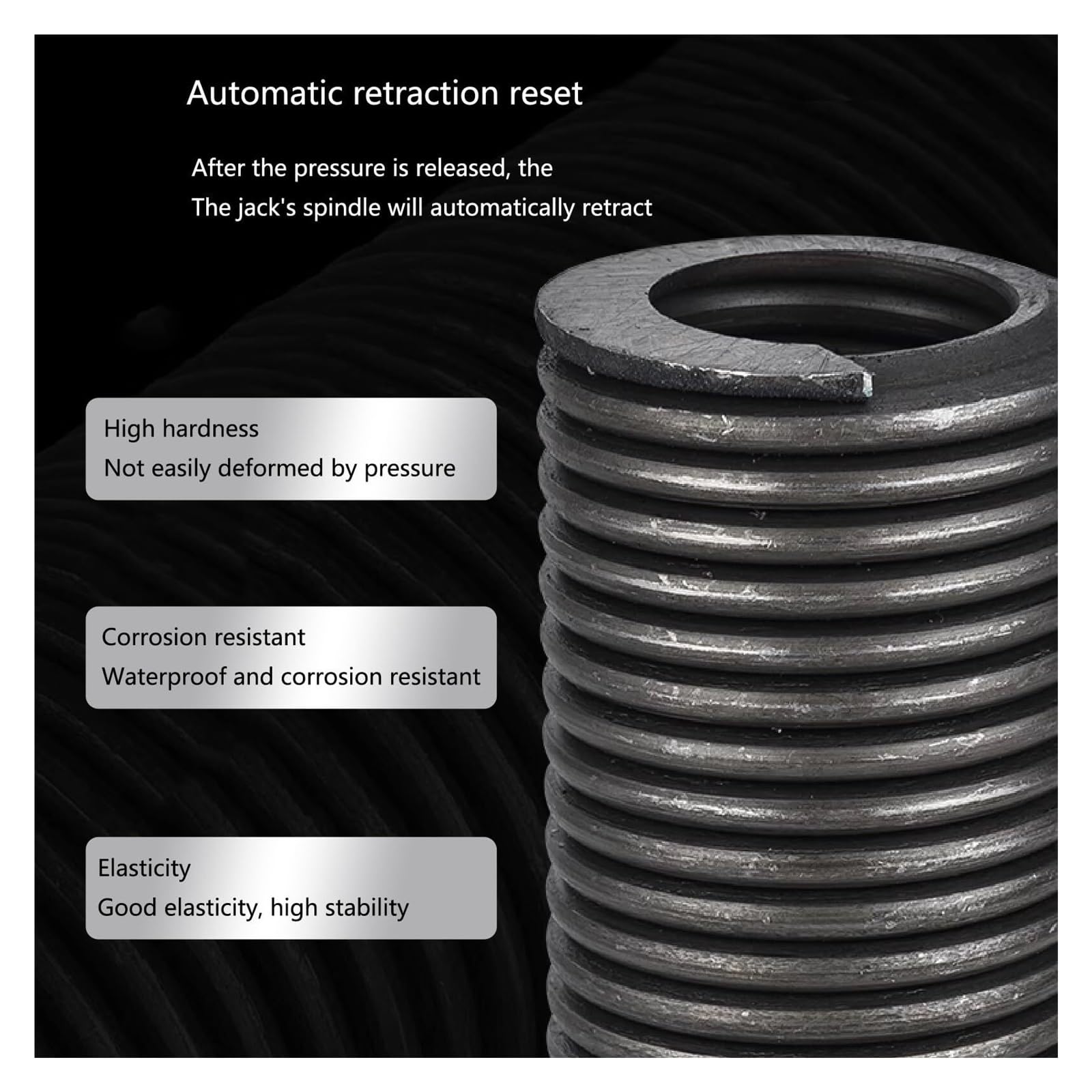 Podnośnik z automatycznym zwijaniem, platerowany tłoczysk, cylinder podnoszący ze skokiem 2 cale/50 mm, podnośniki hydrauliczne (skok 30T/29,999.7 kg-5.1 cm)