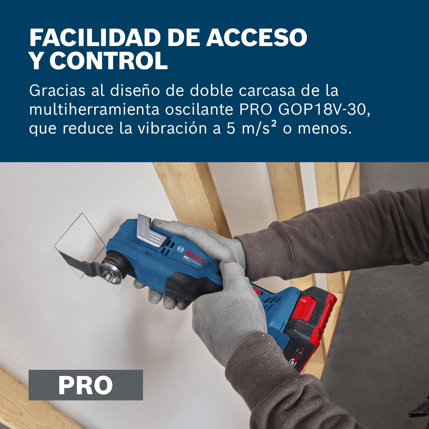 Bosch PRO 18V System Herramienta oscilante a batería GOP18V-30 (incl. hoja de inmersión PAIZ 32 APB, L-BOXX)