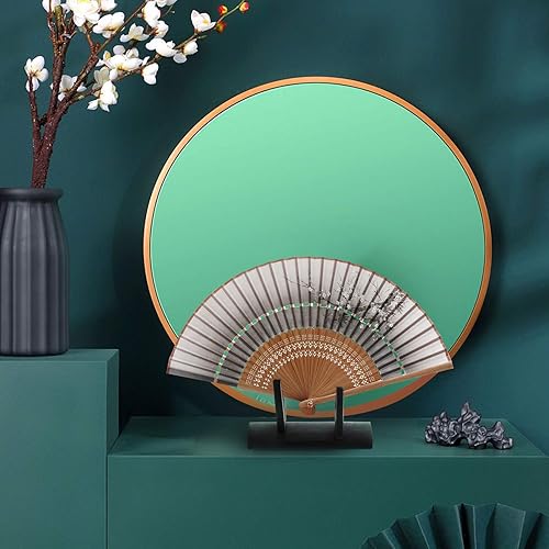Miniatura 6 de IMIKEYA Soporte de exhibición de ventilador plegable japonés y chino, base de madera, soporte y exhibición para ventiladores plegables