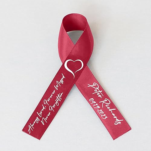 Miniatura 7 de 10 cintas conmemorativas personalizadas, cinta conmemorativa personalizada, cinta funeraria con (nombre - fecha), cinta de nombre personalizada con