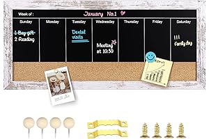 Magnetic Weekly Chalkboard Calendar