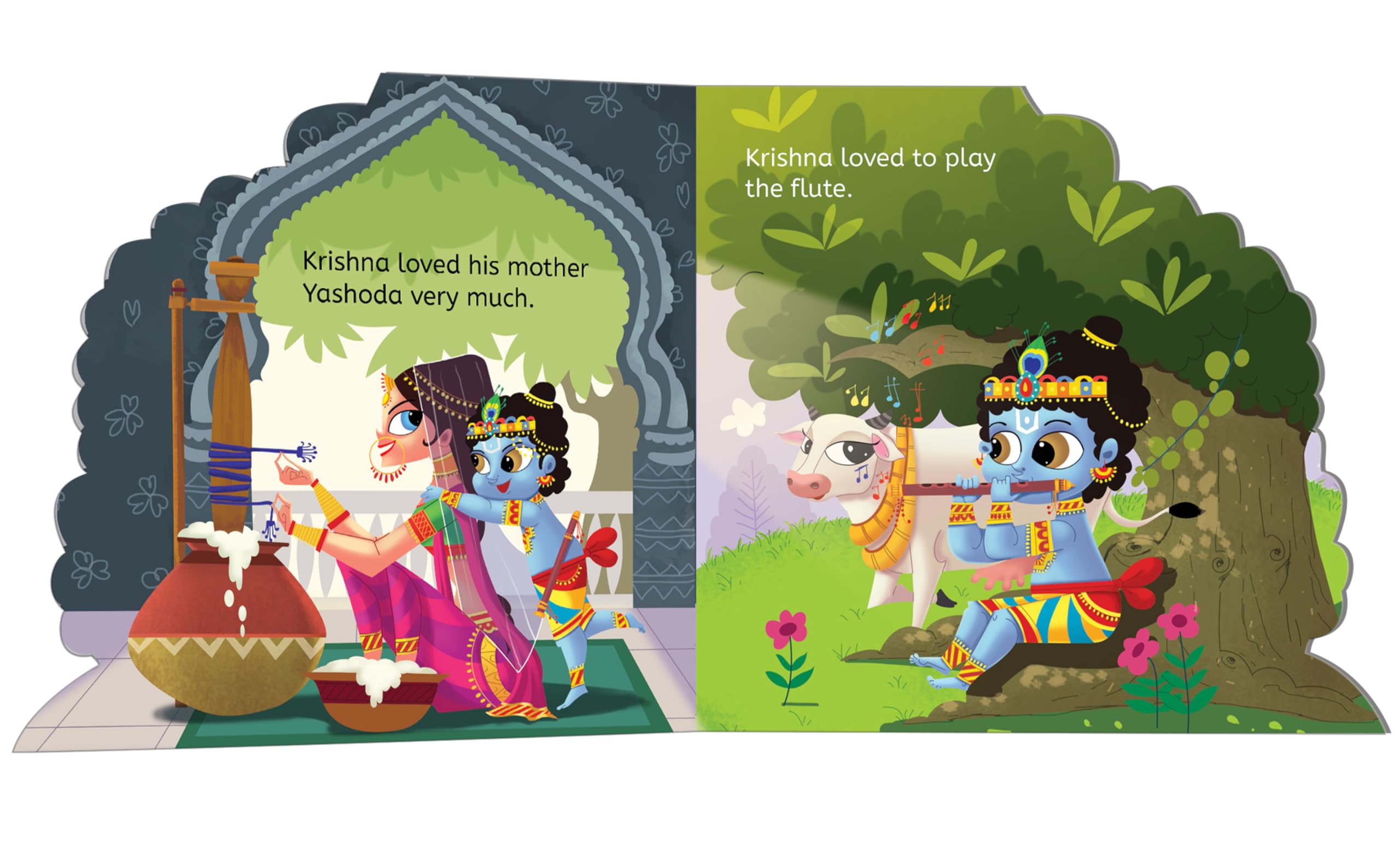 My First Shaped Board Book: Illustrated Lord Krishna Hindu Mythology Picture Book for Kids Age 2+ (Indian Gods and Goddesses) 2
