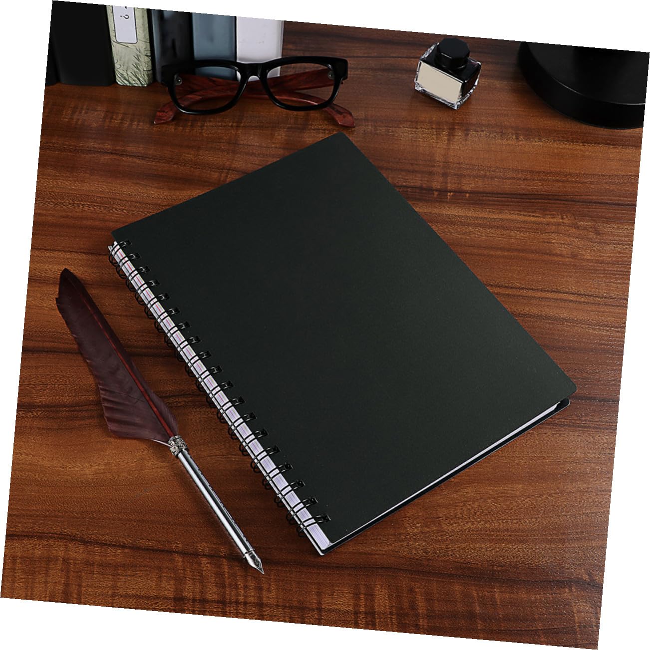 NUOBESTY 16k-spulen Notebook 2 Stück Schwarz Papier Notizblock