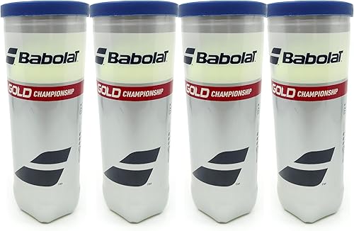 Babolat Pelotas de tenis Gold Champiosnip, 4 latas, 12 pelotas (3 bolaslata)