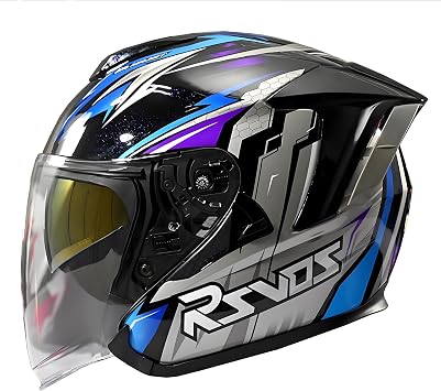 SanQing Motorcycle Open Face Helmet DOT Approved 3/4 Half Helmets for Motor-Bike Scooter Biker Adult Men Women