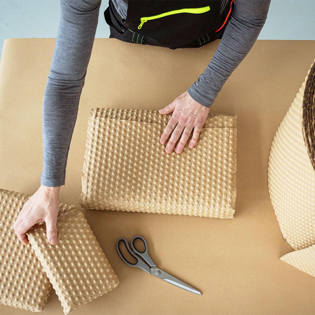 Papair Wrap Film à Bulles En Papier 35cm X 10m - Emballage Écologique Biodégradable