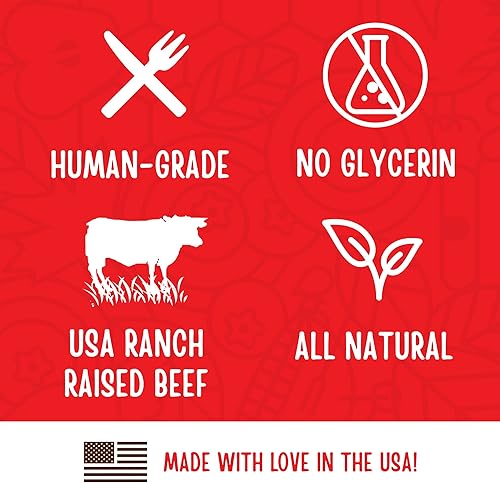 Miniatura 5 de Full Moon All Natural - Golosinas para perros de grado humano, bocados esenciales de carne de res, 14 onzas