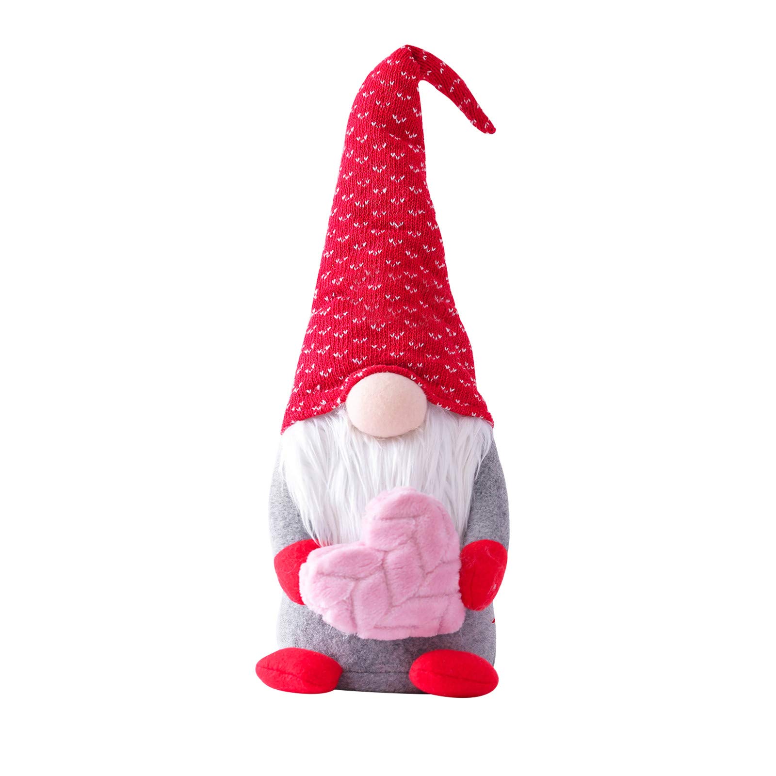 Cute Gnome Plush, Valentines Day Gnomes, Scandinavian Home Decor, Holiday Valentines Decorations for Home Office Bedroom Living Room Farmhouse Table Desktop (L-15.75)