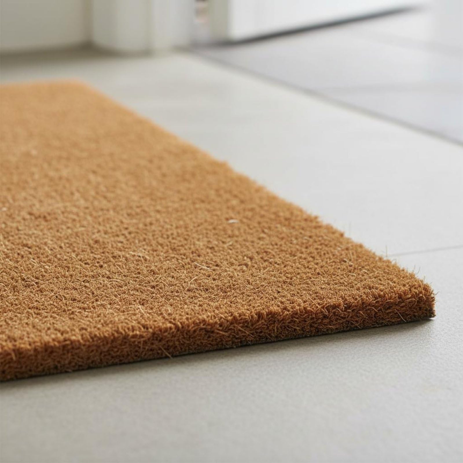 Milageto Paillasson en Fibre de Paillasson Tapis d'Entrée Tapis de Porte Tapis Antidérapant en Fibres Résistantes Gratte Semelles pour Garder Les Sols Propres, Ombre de Feuille sereine, 40 * 60cm