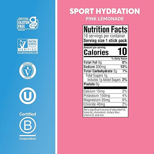 Miniatura 5 de Nuun Sport Paquetes de polvo de electrolitos con magnesio, calcio, potasio, cloruro y sodio, paquetes de hidratación para llevar, sabor a limonada