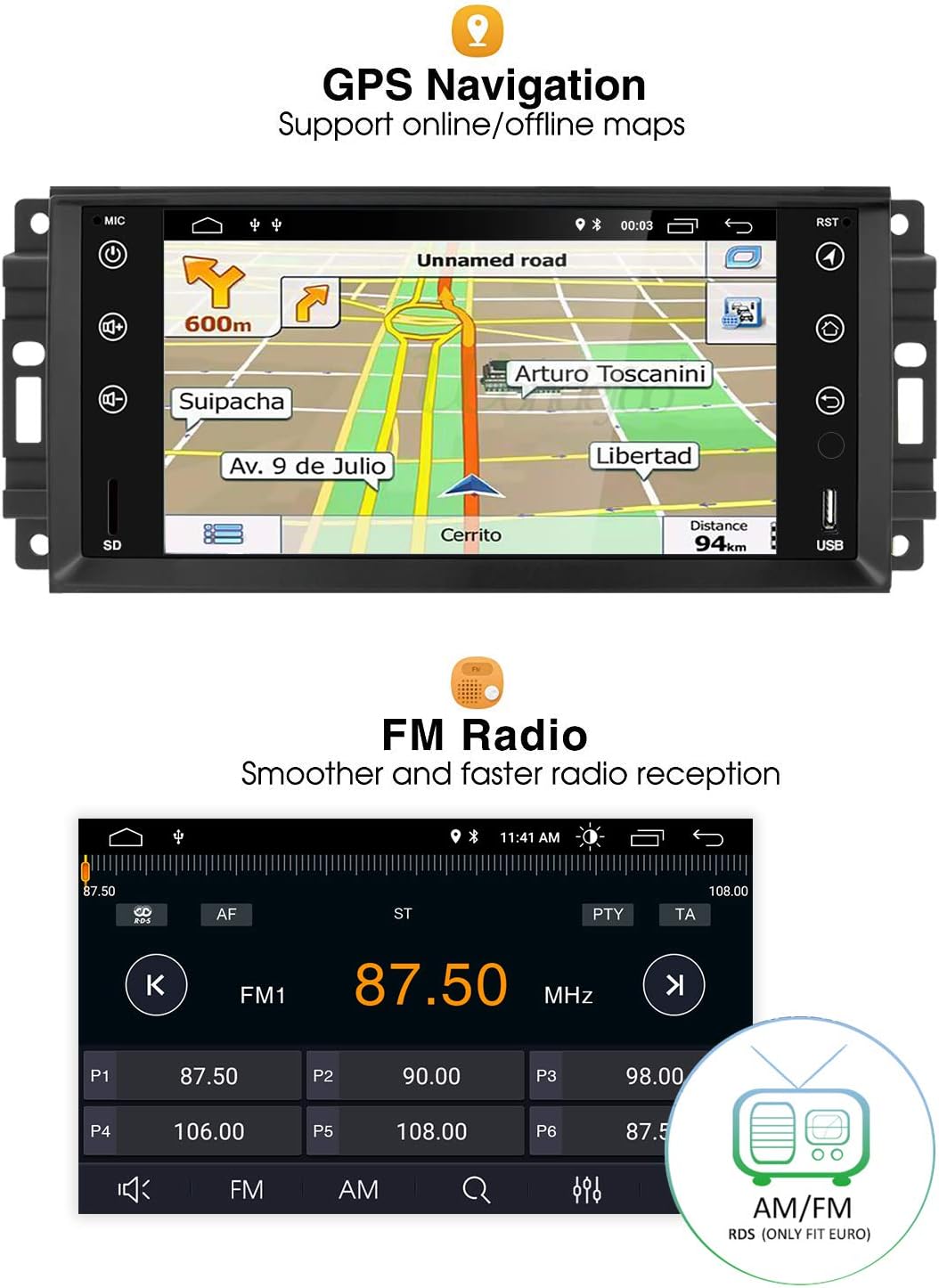 Get Special Price MCWAUTO Compatible Jeep Wrangler JK Dodge Ram Challenger Head Unit 7 Inch Android 10.0 Car Radio Media Player Auto GPS Navigation with 4G WiFi Bluetooth Flash Deals - 80% OFF MCWAUTO Compatible Jeep Wrangler JK Dodge Ram Challenger Head Unit 7 Inch Android 10.0 Car Radio Media Player Auto GPS Navigation with 4G WiFi Bluetooth