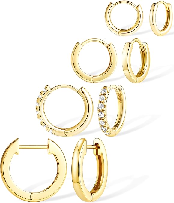 Poxtex Cartilage Hoop Earrings Hypoallergenic