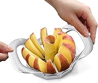 Heavy Duty 12-Blade Stainless Steel Apple Slicer Corer - Cuts Apples, Pears, Potatoes, Onions into 12 Perfect Slices