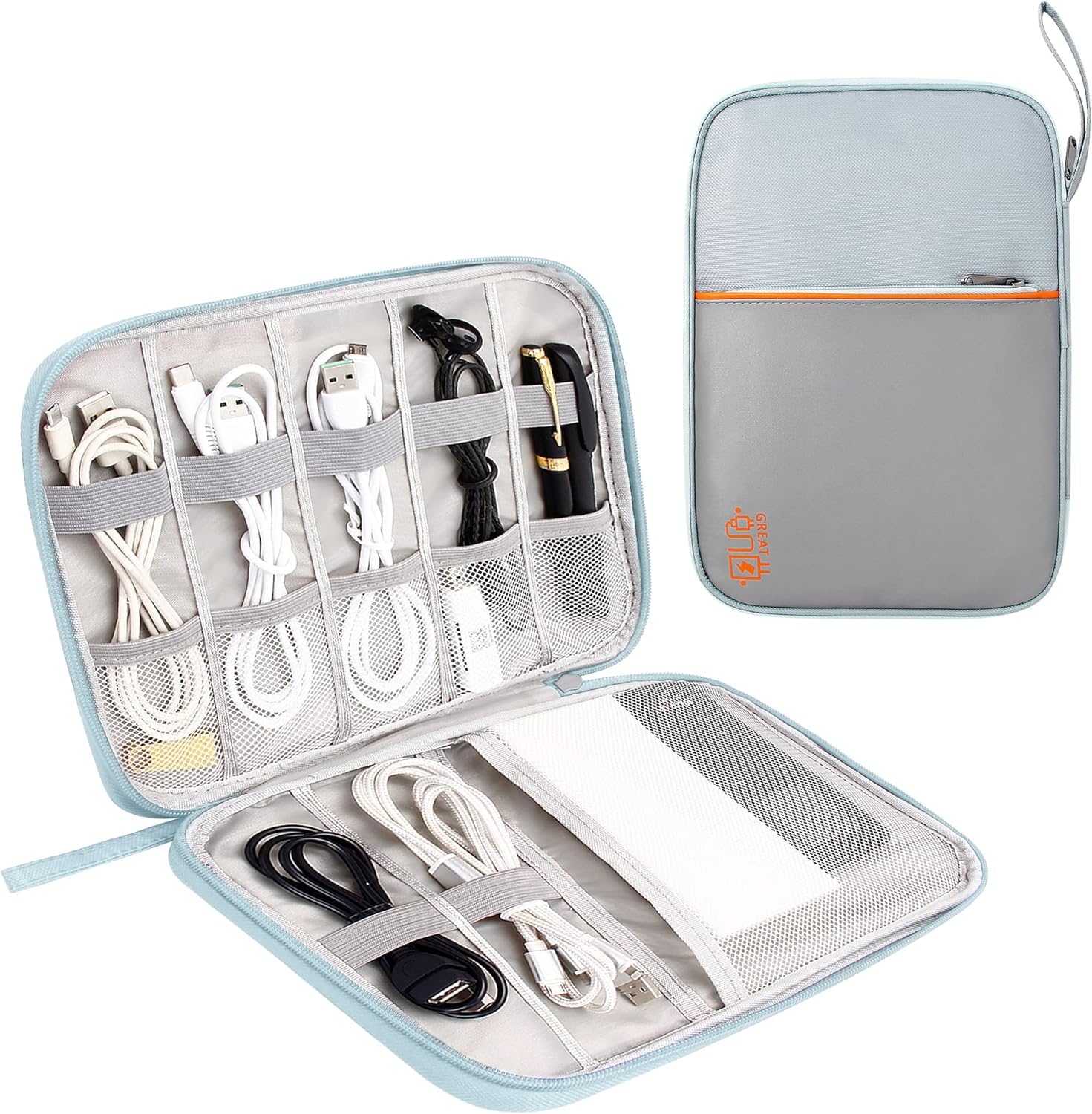 FunBlast Electronics Accessories Organizer Bag, Universal Carry Travel Gadget Bag, Single Layer Travel Cable Organizer Bag, Large Waterproof Electronic Accessories Storage Case (Grey) (B0D7M7F72F) Amazon Price History, Amazon Price Tracker