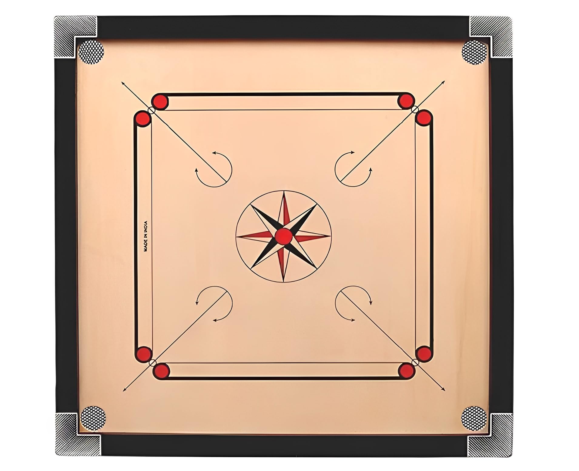 Layan Sports Carrom Board for Kids Medium Size 26 Inch Gloss Finish with Wooden Coins, Striker, Boric Powder (layan26) (B0CNYXBDJJ) Amazon Price History, Amazon Price Tracker