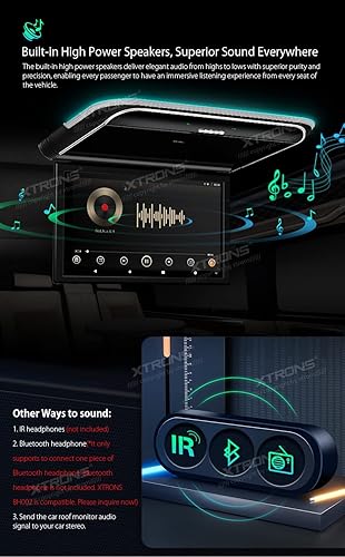 Miniatura 6 de XTRONS Android - Reproductor de techo para automóvil con pantalla táctil IPS de 15.6 pulgadas de ancho, monitor de montaje en techo de coche