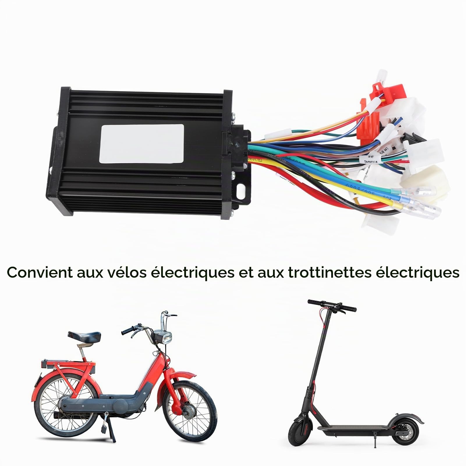 Contrôleur Vélo Électrique 36V/24V Programmable, 350W, Scooter Électrique Contrôleur Thumb Throttle Panneau LCD Bike Hub Cont