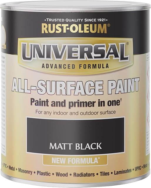 Rust-Oleum Universal Paint Matt Black 750ml