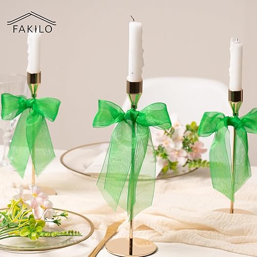 Miniatura 6 de Cinta de organza roja para envolver regalos, cinta transparente brillante de 2 pulgadas para ramos, bodas, festivales, 50 yardas cada rollo