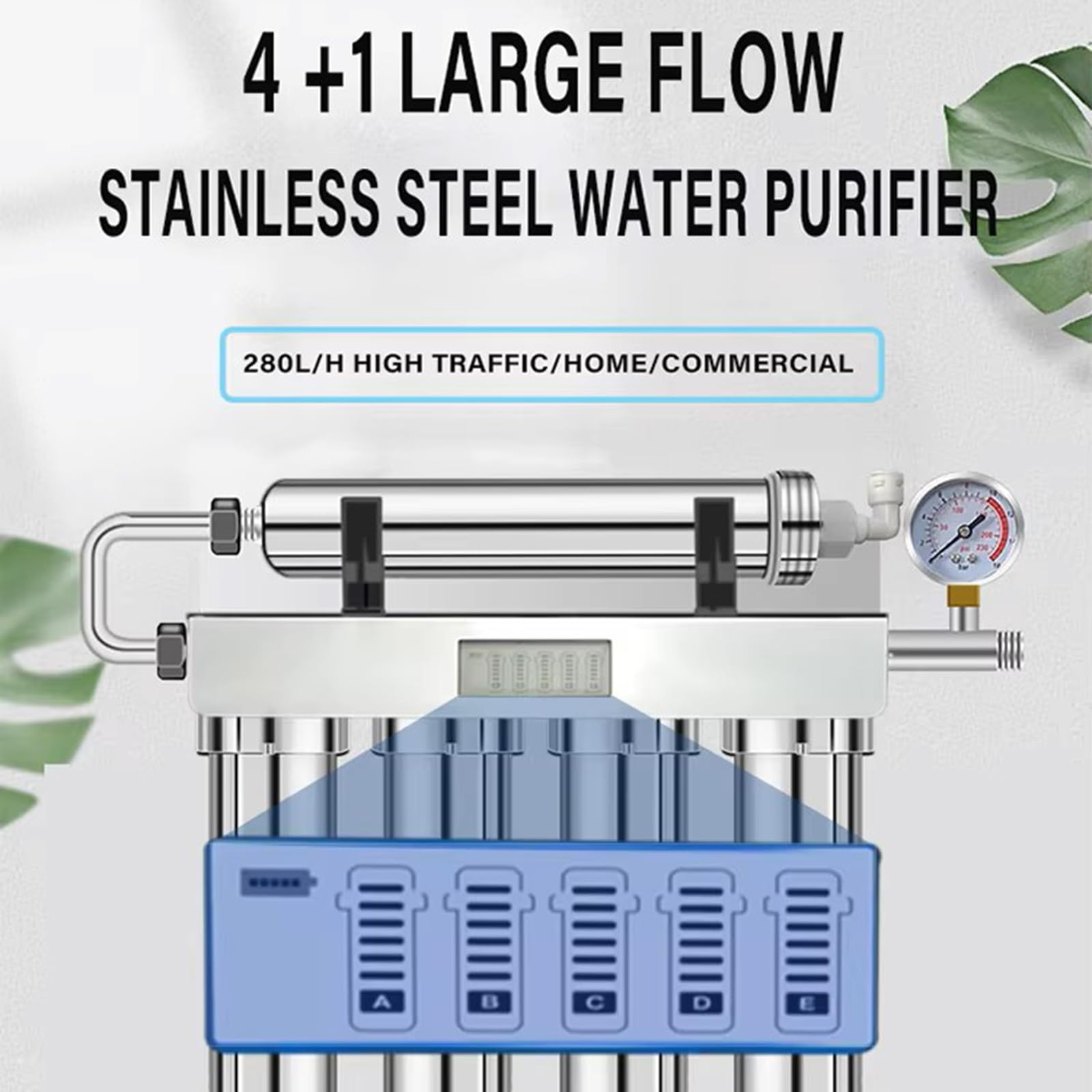 Sistema De Filtro De Agua, Montaje En Pared/encimera/bajo Fregadero, Filtración De Agua Potable por ósmosis Inversa De Nivel 5, Purificador De Agua para Peceras Domésticas