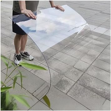 2mm Thick Polycarbonate Roofing Sheet,Clear Acrylic Plastic Sheet,UV Protection Rainproof Roof Cover,Outdoor Awning Shelter,for Canopy,Greenhouses,Sheds,Carports,1.64x6.6ft