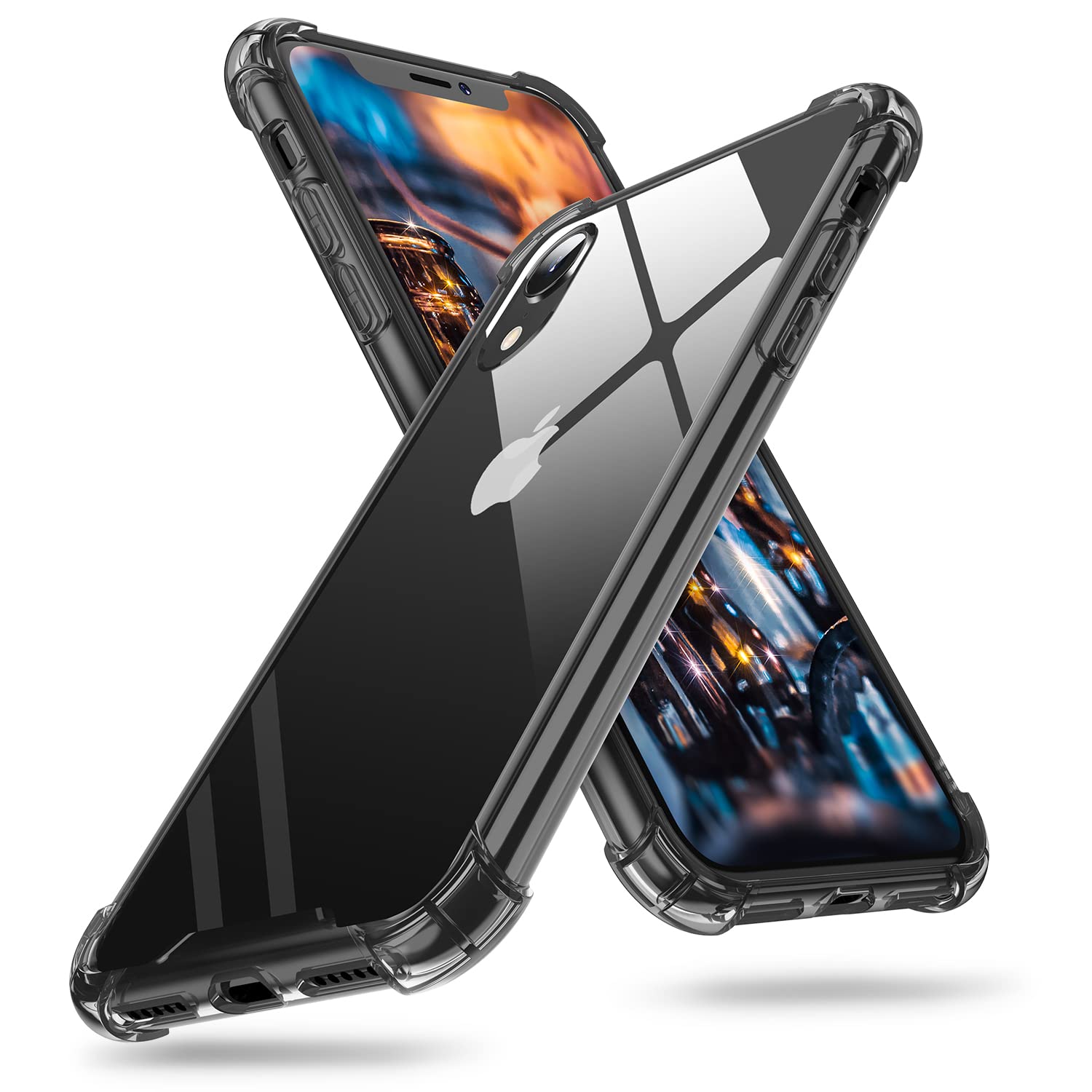 ORIbox iPhone XR Matte Case - Translucent Black, Shock-Absorbent, TPU & Polycarbonate