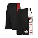 Ultra Game NBA Official Mens Super Soft Active Workout Basketball Training Shorts - Unisex, Portland Trail Blazers, Black, XX-Large
