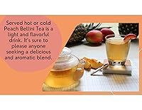 Vista 5 de Tea Whisker Ingredientes naturales 100% del té de hierbas de la hoja floja Bellini del melocotón de 4oz sin cafeína