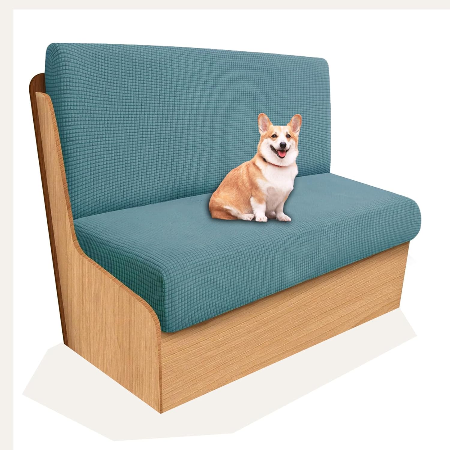 UNBBRRL Velvet Jacquard Tartan RV Cushion Covers, Stretch 2pcs