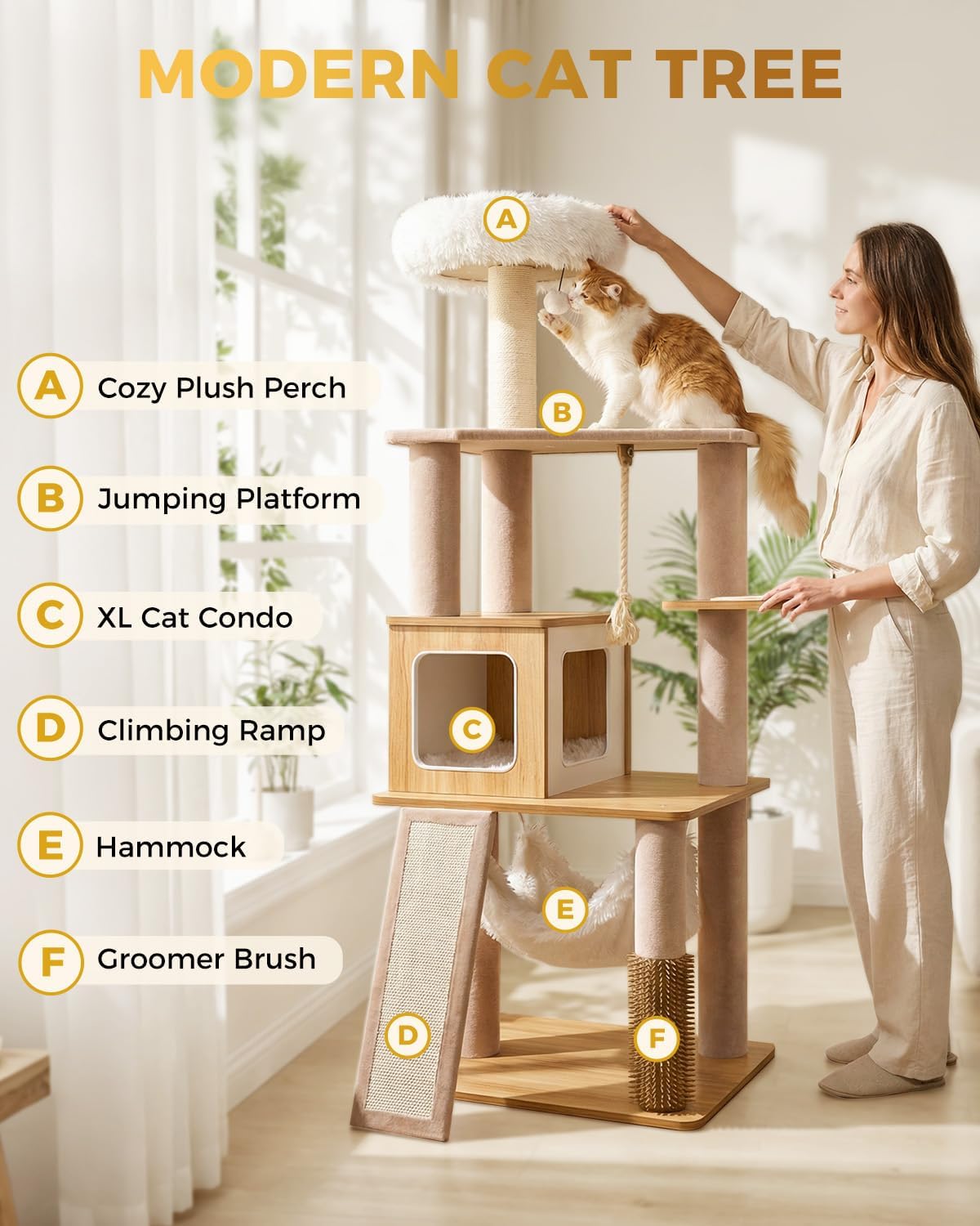 Bundle-2 Items:61" Cat Tree+Small Cat Tree