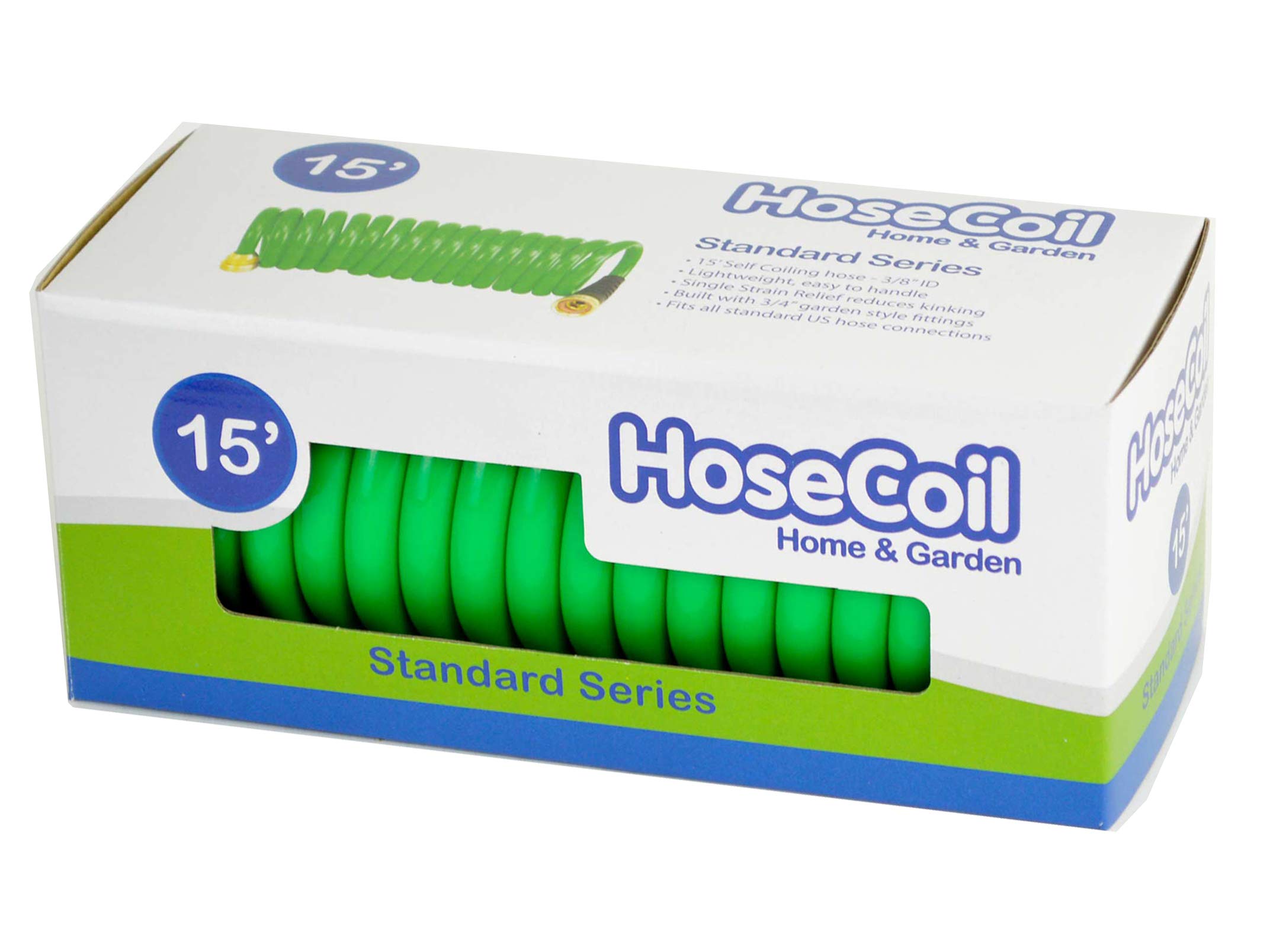 HoseCoil 3/20.3 cm Samozwijający się ogród, RV, zewnętrzny wąż wodny (15.00, zielony)