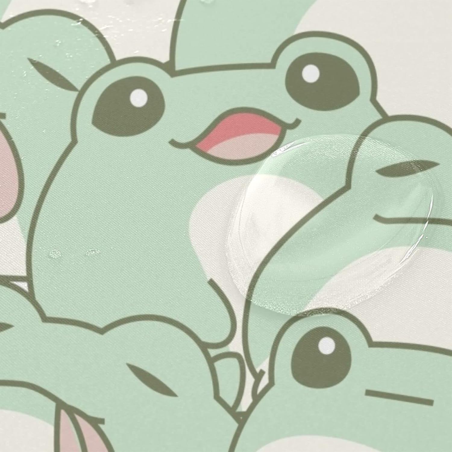 Burbuja Shower Curtain for Bathroom, Cute Frogs Waterproof Washable Shower Bath Curtain for Home Hotels with 12 Hooks, 60x72 in