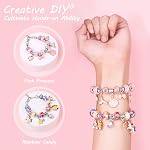 UFU Charm Kit de fabrication de bracelets - Filles 120 Pcs DIY Kit de fabrication de bijoux perlés, Licorne & Cadeaux de sirène pour les filles 5-12 ans, avec boîte d'organisateur de bracelet réglable