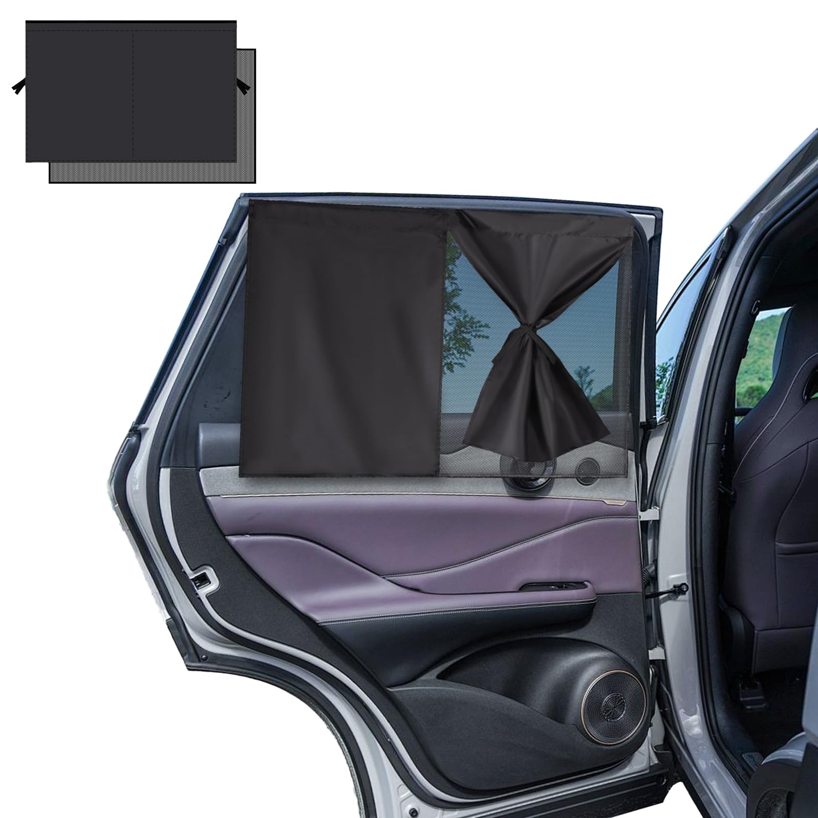 Magnetica Tendine Parasole Auto Bambini 2 Pezzi Tende Oscuranti Vetri Universali Block Raggi UV