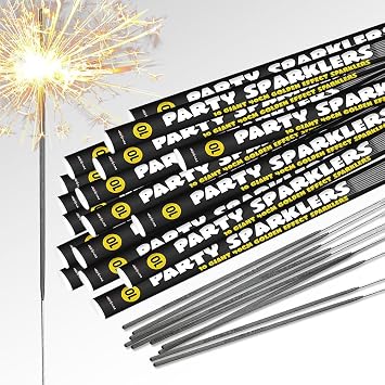 Pack of 100 x 40cm 16" Handheld Party Sparklers | Classic Golden Effect Sparkles 100