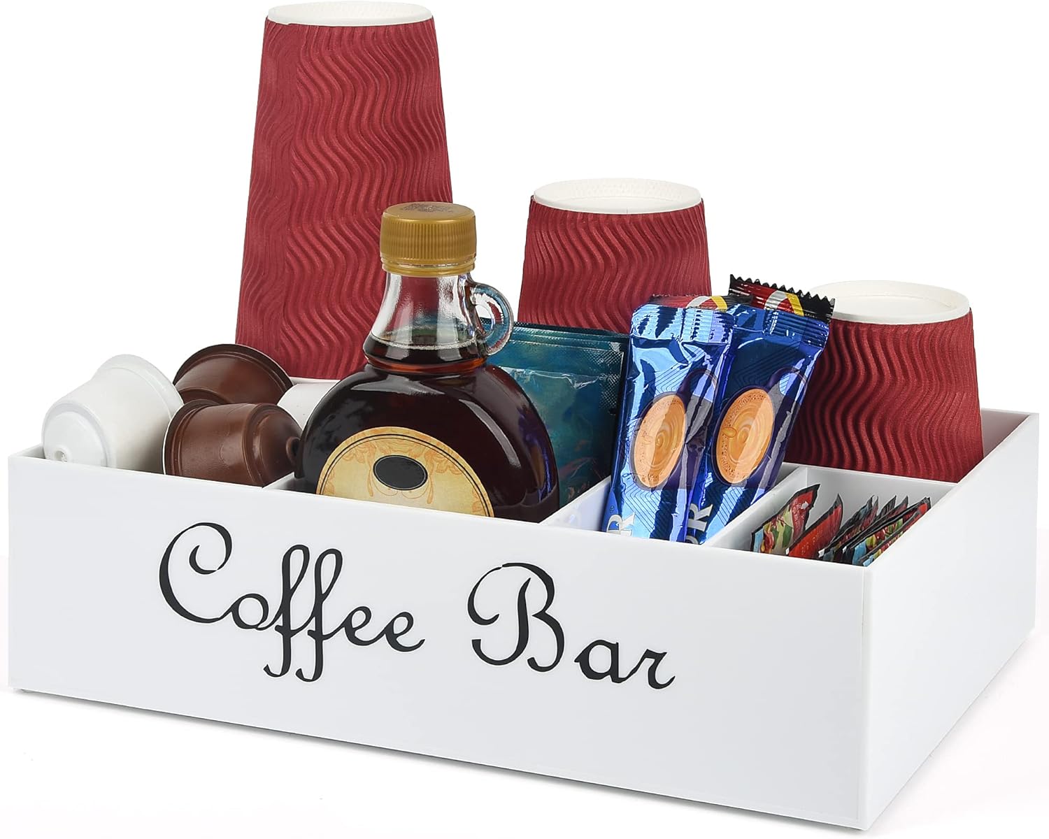 Amazon.com: Acrylic Coffee Station Organizer, Farmhouse Coffer Bar ...
