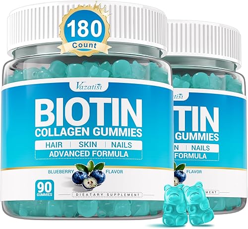 Gomitas de biotina de 10,000 mcg con colágeno, 23 en 1, gomitas para el crecimiento del cabello para mujeres y hombres, gomitas para el cabello, la