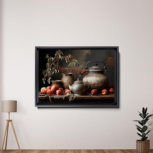 Miniatura 2 de Apples And A Terracotta Kettle, Country Kitchen Print, Apple Still Life, Vintage Apple Print, Apple Still Life Print, Country Kitchen Art, Canvas,