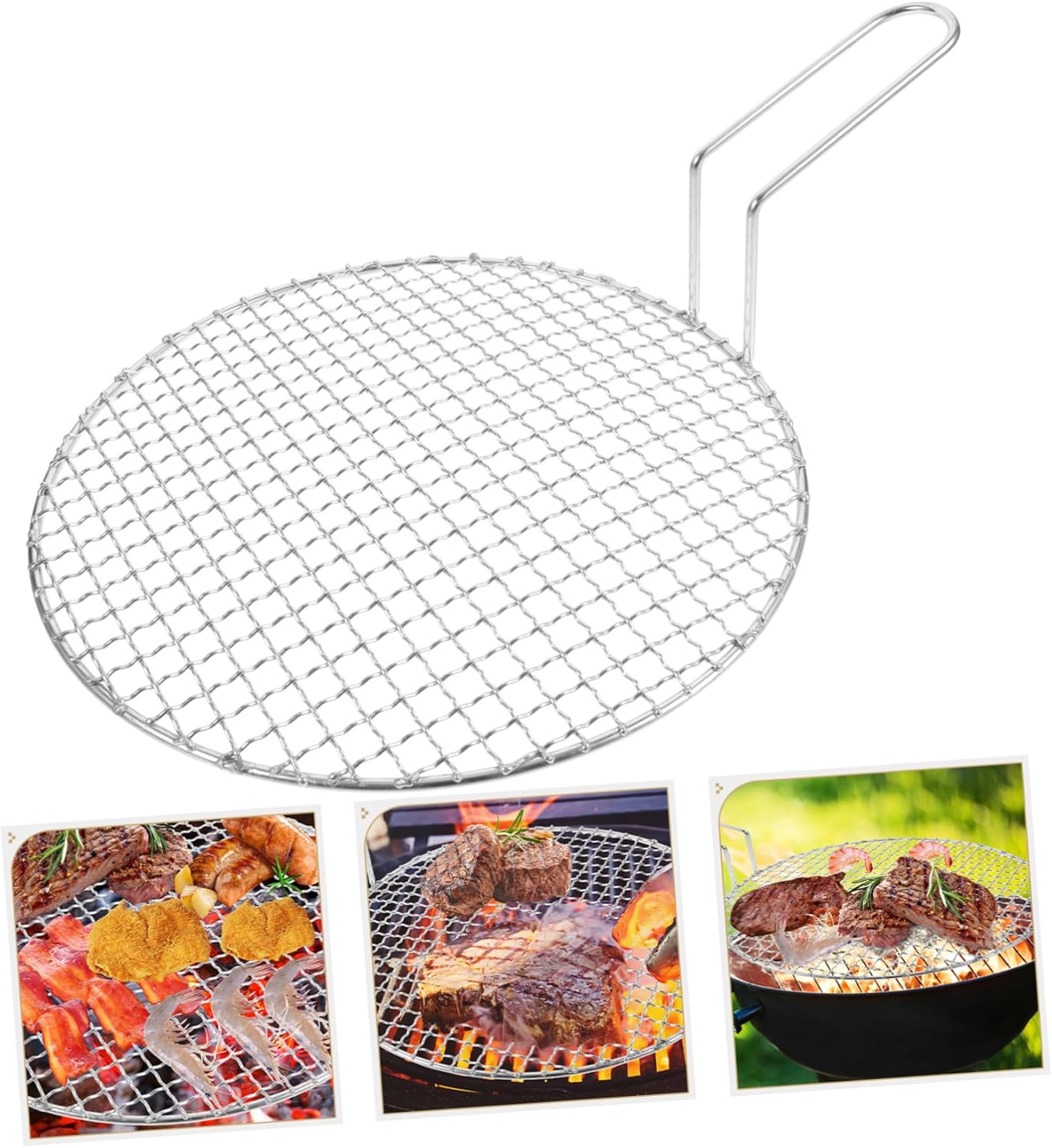 Stainless Steel Grill Mesh for Outdoor Bbq Durable Barbecue Net Non-stick and Easy to Clean for Grilling and Cooking for Home Use and Campfires