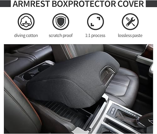 Miniatura 4 de Voodonala Para Ford F150 2015-2020 CenterConsole Apoyabrazos Caja Antipolvo Cubierta protectora de arañazos para mascotas
