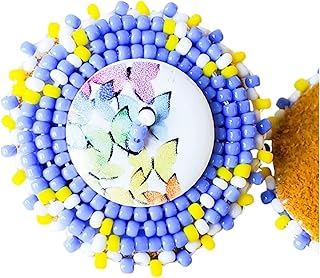 Native American Beaded Earrings ~ Native Beadwork Butterfly Earrings ~ Stud Earrings, Mandala Earrings ~ Native Owned Shops