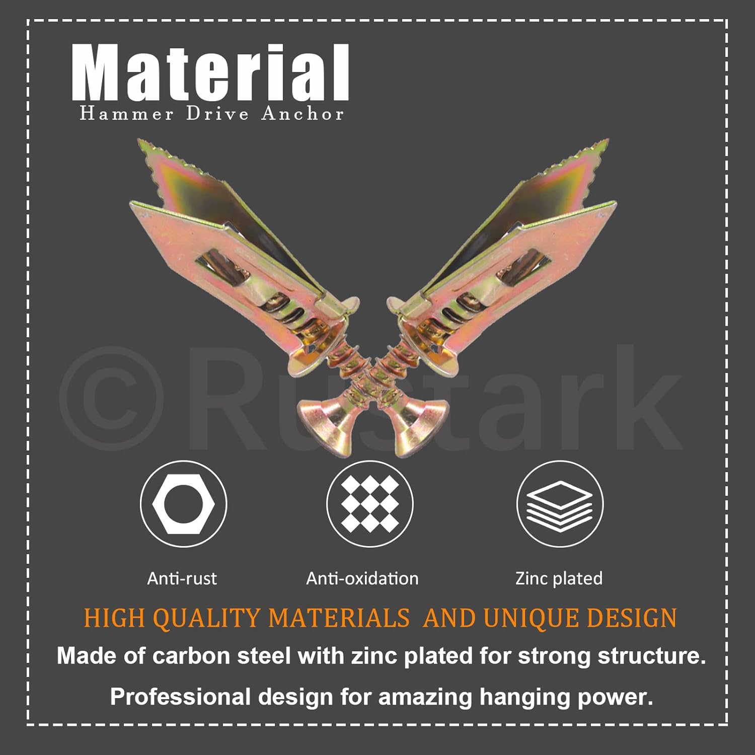 Amаzоn Crаzу 🔥 Dеаlѕ Rustark 200Pcs Drywall Anchor Kit, Steel Self-Drilling Anchors with Zinc Plated Screws, Wall Anchor Hooks, Heavy Duty Metal Toggle Anchors, No Drill Or Holes in Wall, Hangs up to 66 lbs