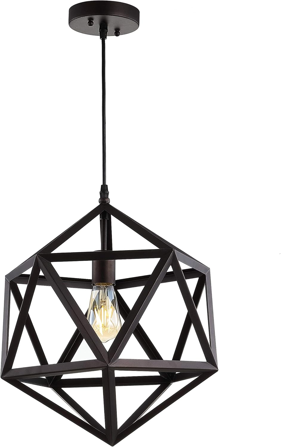 SAFAVIEH PND4051A Lighting Sergio Adjustable Dark Grey (LED Bulb Included) Pendant